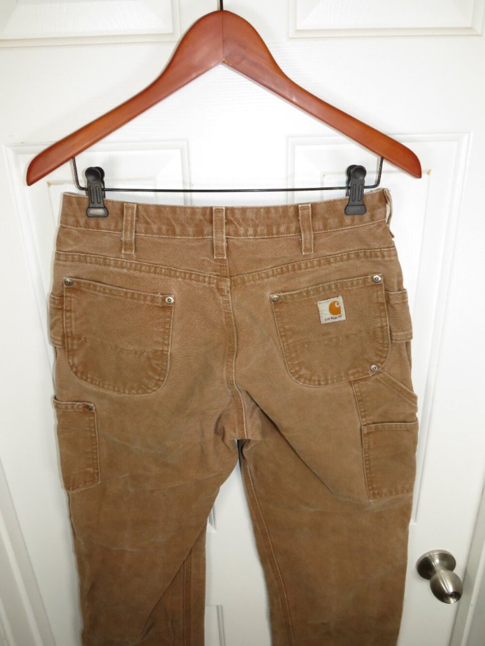 Carhartt Women's Canvas Double Knee WB136 BRN Size 6 x 32 Pants Work Vintage - Picture 6 of 7